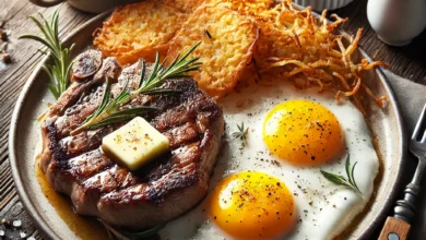 Perfect Steak and Eggs Breakfast with Crispy Homemade Hash Browns